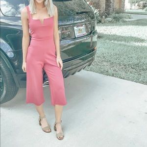 Cropped pant jumpsuit
